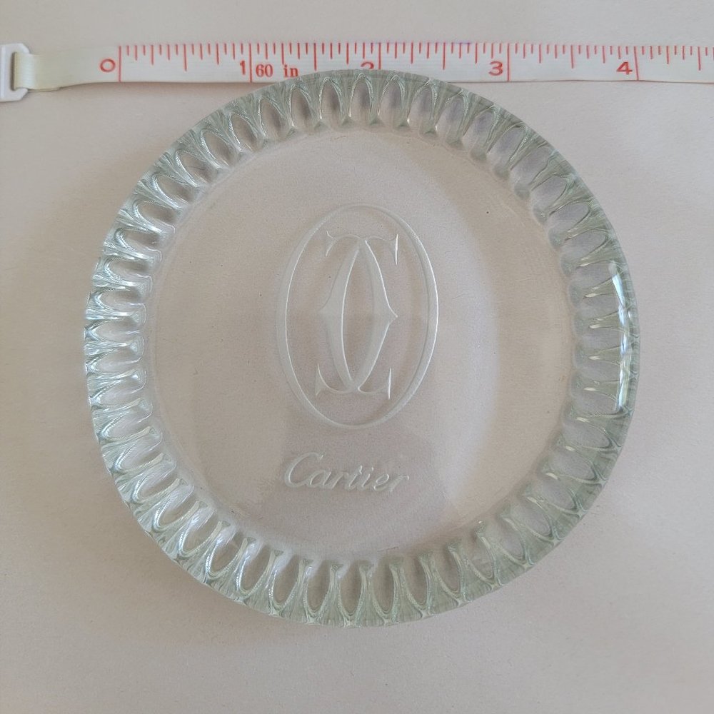 Cartier Crystal Logo Paperweight